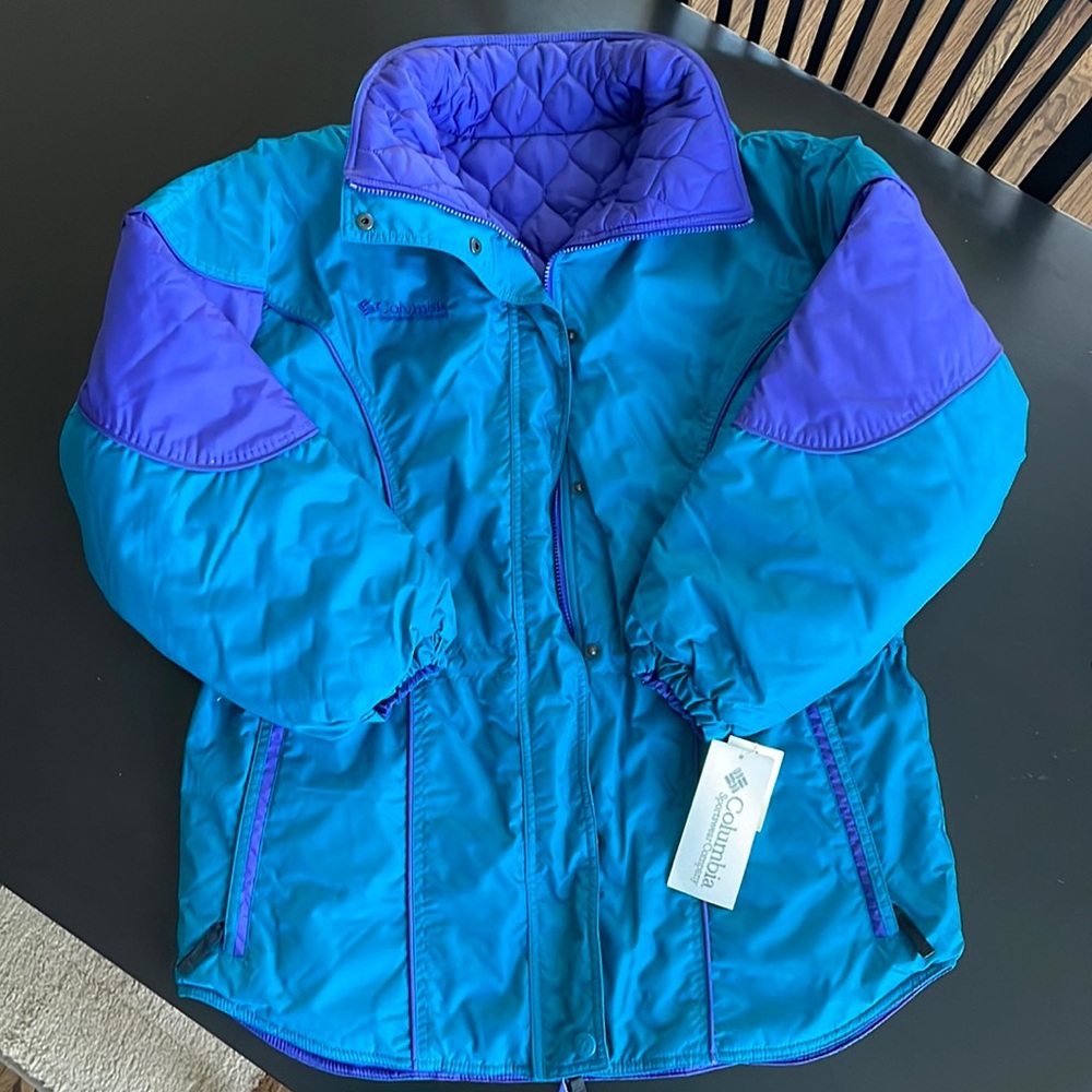 Columbia Teal and Purple Ski Jacket